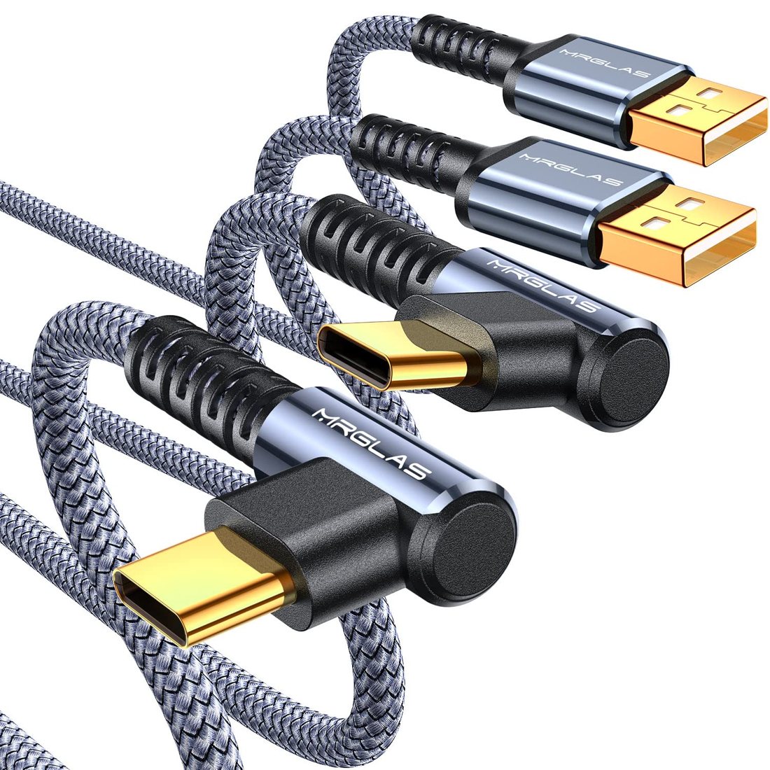 USB A to USB C Cable 3.2A — 2-Pack, 6.6 ft